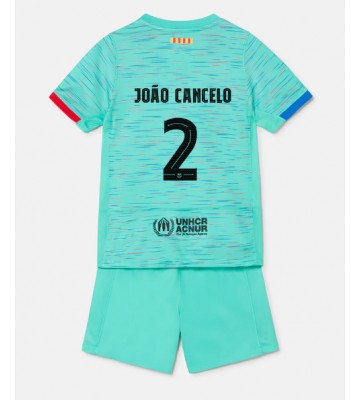 Barcelona Joao Cancelo #2 Replika Babytøj Tredje sæt Børn 2023-24 Kortærmet (+ Korte bukser)